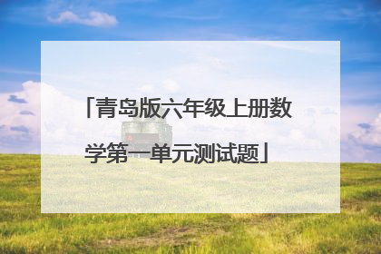 青岛版六年级上册数学第一单元测试题