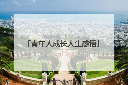 青年人成长人生感悟