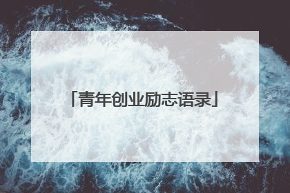 青年创业励志语录