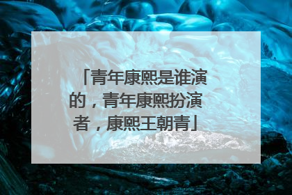 青年康熙是谁演的,青年康熙扮演者,康熙王朝青