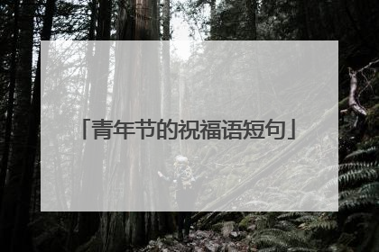 青年节的祝福语短句