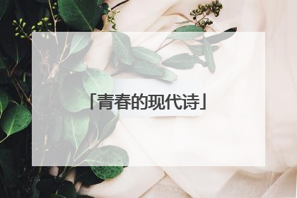 青春的现代诗