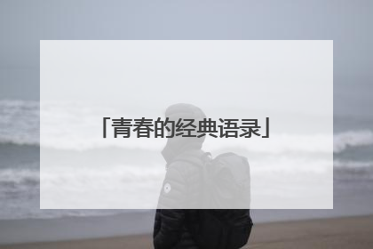 青春的经典语录