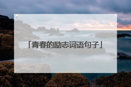 青春的励志词语句子