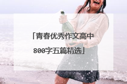 青春优秀作文高中800字五篇精选