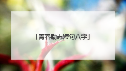 青春励志短句八字