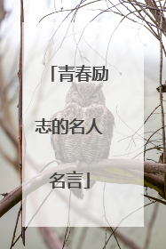 青春励志的名人名言