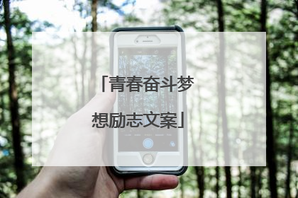 青春奋斗梦想励志文案