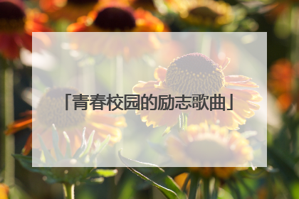 青春校园的励志歌曲