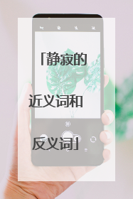 静寂的近义词和反义词