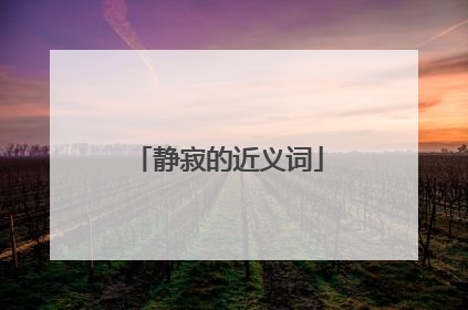 静寂的近义词