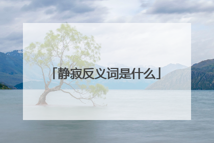 静寂反义词是什么