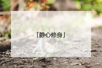 静心修身