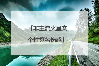 非主流火星文个性签名伤感