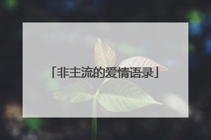 非主流的爱情语录