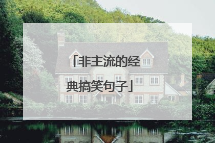 非主流的经典搞笑句子