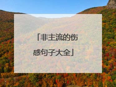 非主流的伤感句子大全