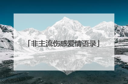 非主流伤感爱情语录