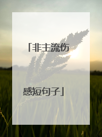 非主流伤感短句子
