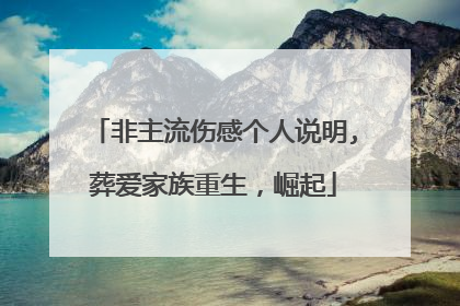 非主流伤感个人说明,葬爱家族重生,崛起