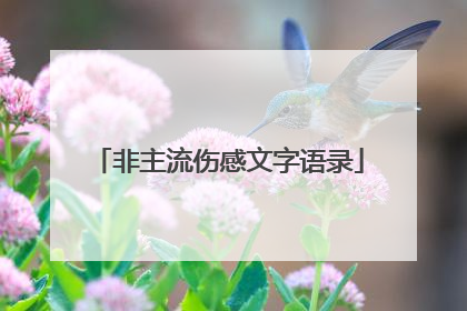 非主流伤感文字语录