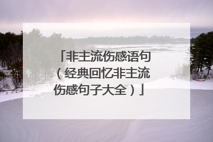 非主流伤感语句（经典回忆非主流伤感句子大全）