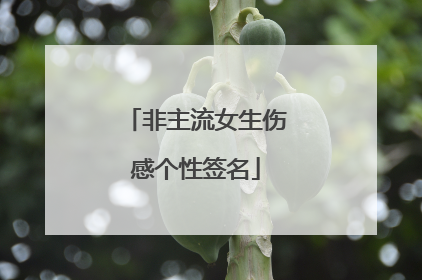 非主流女生伤感个性签名