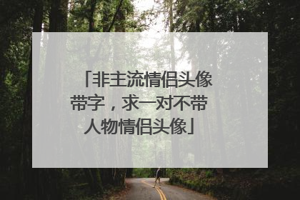 非主流情侣头像带字,求一对不带人物情侣头像