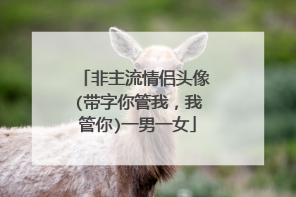 非主流情侣头像(带字你管我，我管你)一男一女