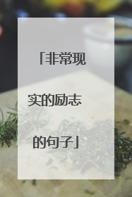 非常现实的励志的句子
