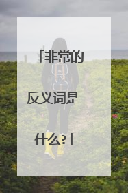非常的反义词是什么?