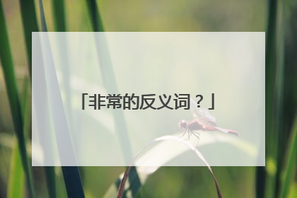 非常的反义词？