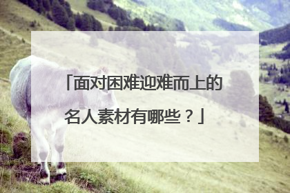 面对困难迎难而上的名人素材有哪些？