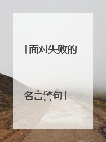 面对失败的名言警句