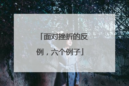 面对挫折的反例，六个例子