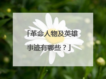 革命人物及英雄事迹有哪些？