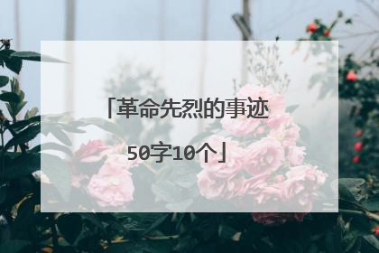 革命先烈的事迹50字10个