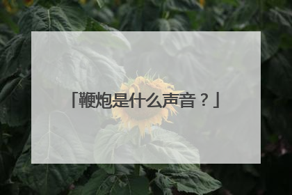 鞭炮是什么声音?