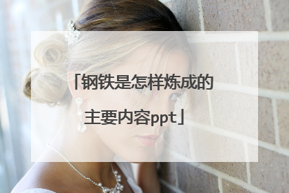 钢铁是怎样炼成的主要内容ppt