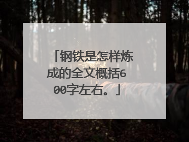 钢铁是怎样炼成的全文概括600字左右。