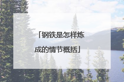 钢铁是怎样炼成的情节概括