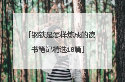钢铁是怎样炼成的读书笔记精选10篇
