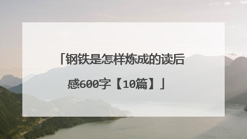 钢铁是怎样炼成的读后感600字【10篇】