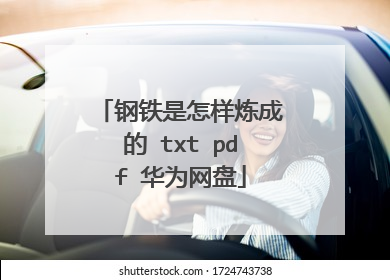 钢铁是怎样炼成的 txt pdf 华为网盘