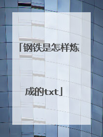 钢铁是怎样炼成的txt