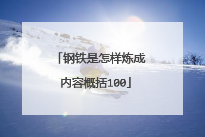 钢铁是怎样炼成内容概括100
