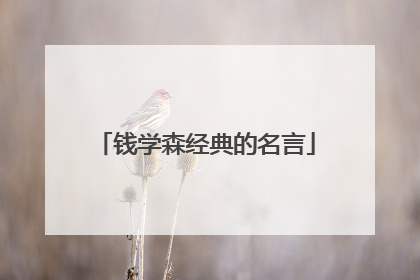 钱学森经典的名言