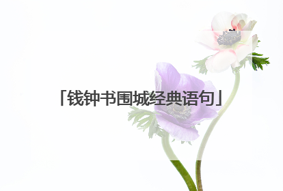 钱钟书围城经典语句