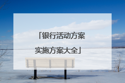 银行活动方案实施方案大全