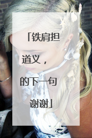 铁肩担道义, 的下一句 谢谢